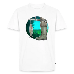 PUMA Herren Premium T-Shirt „Waagemesser – Petri Heil" - white