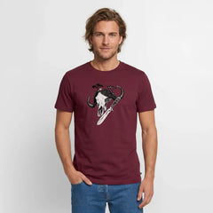 PUMA Herren Premium T-Shirt „White Hunter – Big Game" - burgundy