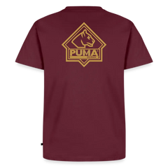Men’s Premium T-Shirt PUMA Heritage Logo Back - burgundy