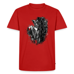 PUMA Herren Premium T-Shirt „Lauernder Puma" - red