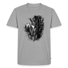 PUMA Herren Premium T-Shirt „Lauernder Puma" - heather grey