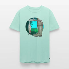 PUMA Herren Premium T-Shirt „Waagemesser – Petri Heil" - mint 
