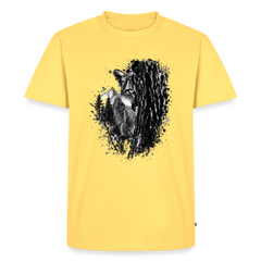 PUMA Herren Premium T-Shirt „Lauernder Puma" - sky yellow