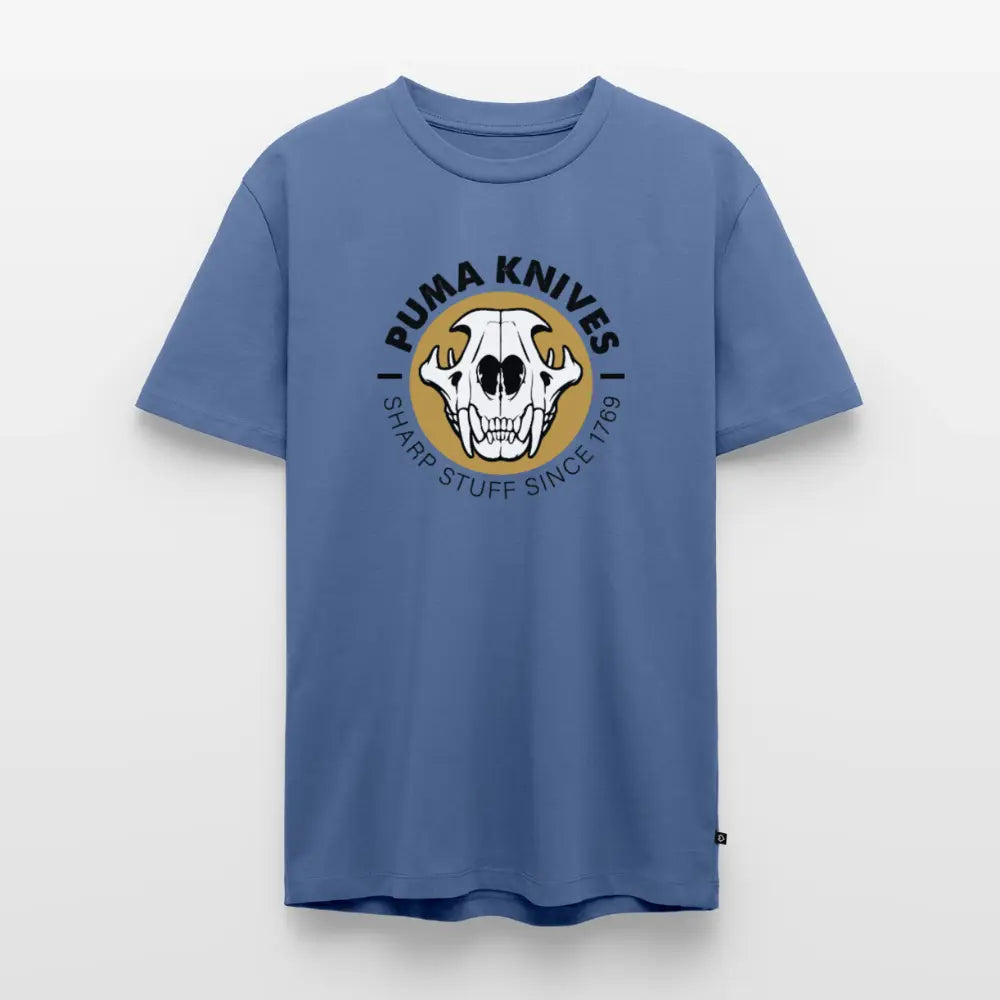 Men’s Premium T-Shirt Skull Frontal Sharp Stuff - stone blue
