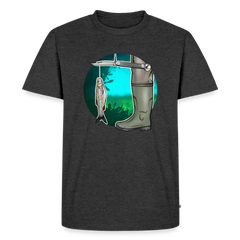 PUMA Herren Premium T-Shirt „Waagemesser – Petri Heil" - heather anthracite