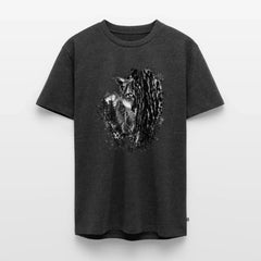PUMA Herren Premium T-Shirt „Lauernder Puma" - heather anthracite
