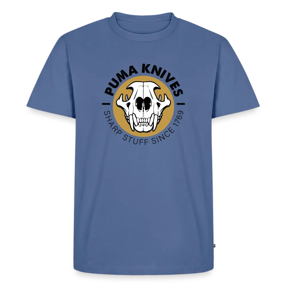 Men’s Premium T-Shirt Skull Frontal Sharp Stuff - stone blue