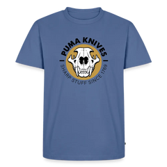 Men’s Premium T-Shirt Skull Frontal Sharp Stuff - stone blue