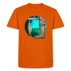 PUMA Herren Premium T-Shirt „Waagemesser – Petri Heil" - orange 