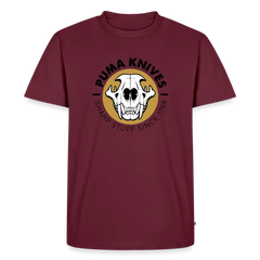 Men’s Premium T-Shirt Skull Frontal Sharp Stuff - burgundy