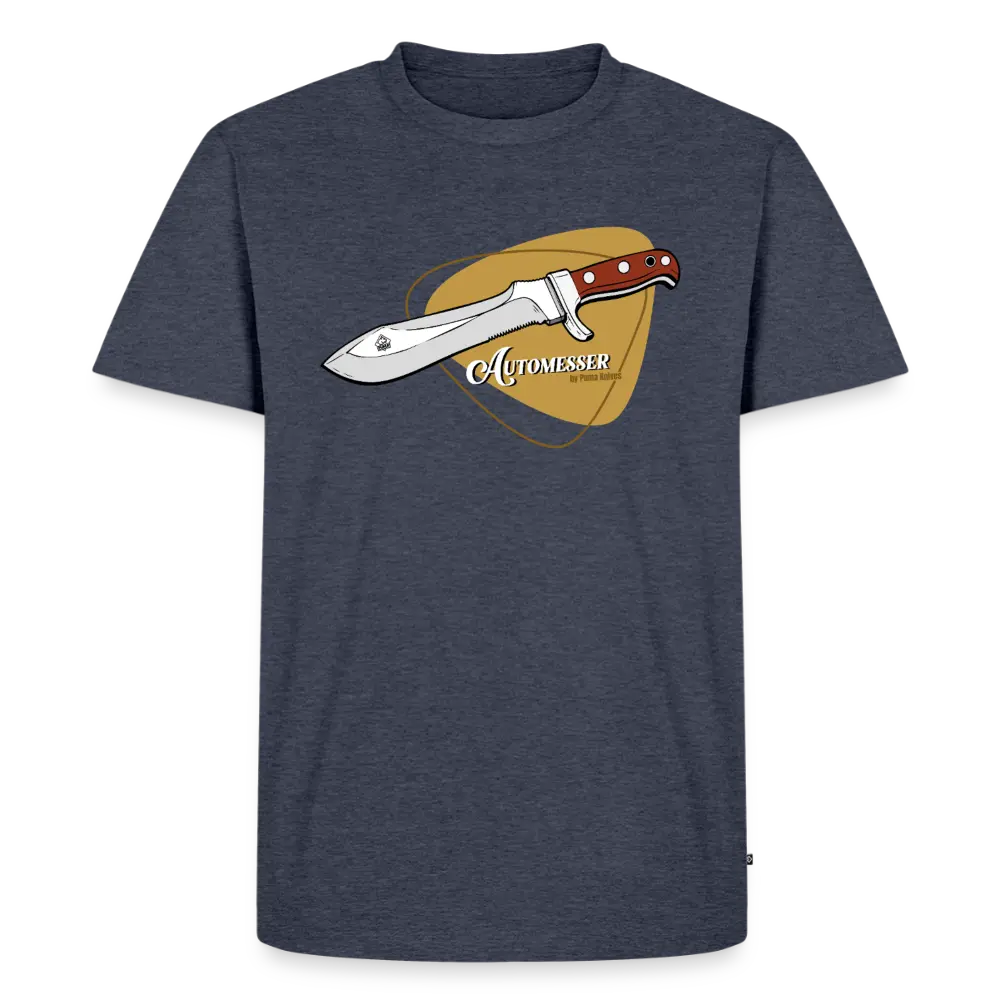 Men’s Premium T-Shirt PUMA Automesser Retrodesign - heather denim