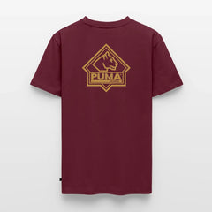 Men’s Premium T-Shirt PUMA Heritage Logo Back - burgundy