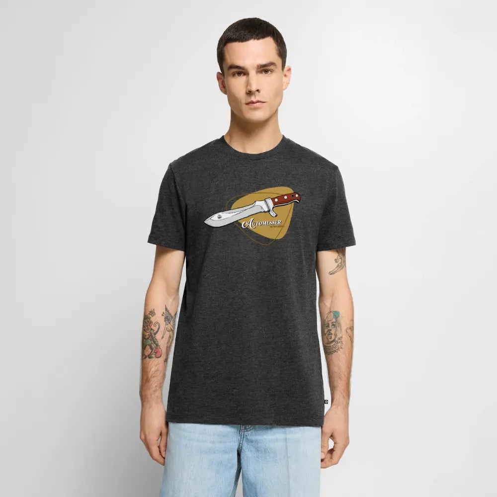Men’s Premium T-Shirt PUMA Automesser Retrodesign - heather anthracite
