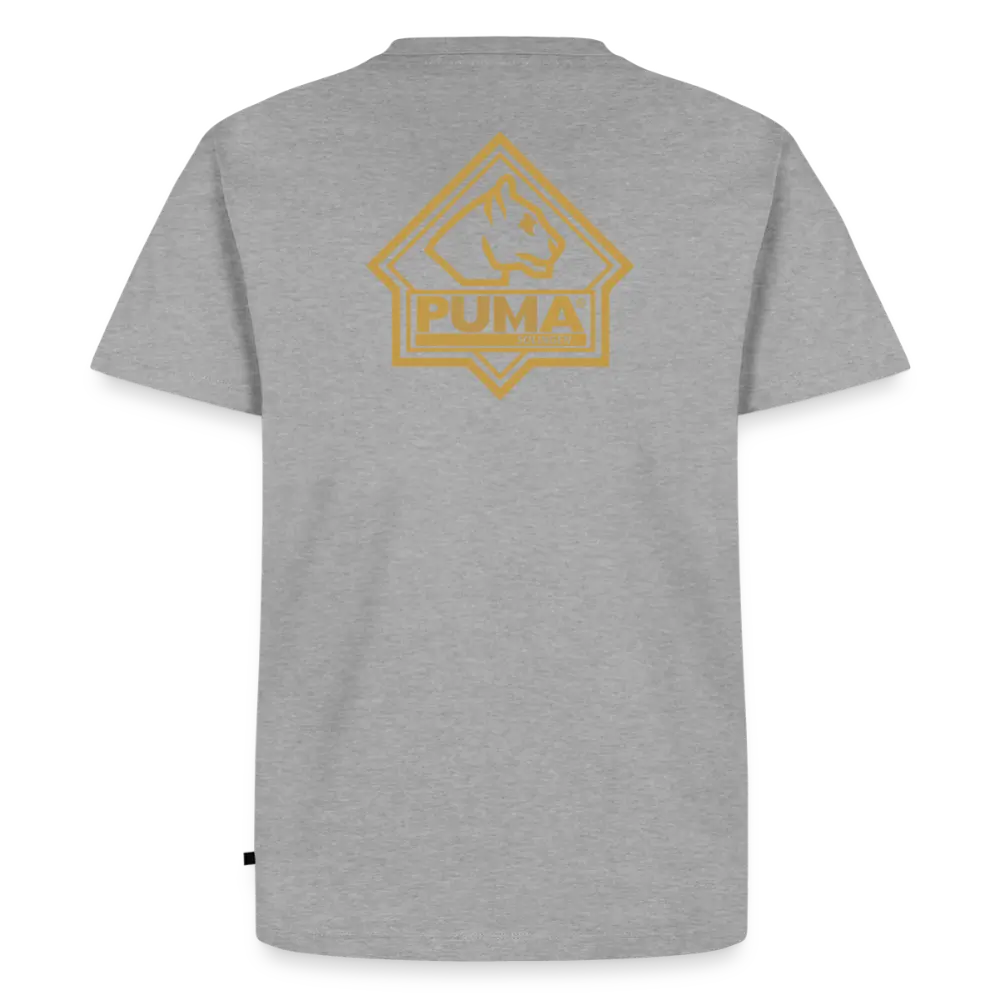 Men’s Premium T-Shirt PUMA Heritage Logo Back - heather grey