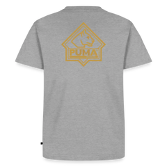 Men’s Premium T-Shirt PUMA Heritage Logo Back - heather grey