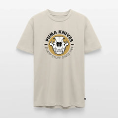 Men’s Premium T-Shirt Skull Frontal Sharp Stuff - beige