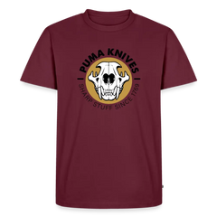 Men’s Premium T-Shirt Skull Frontal Sharp Stuff - burgundy