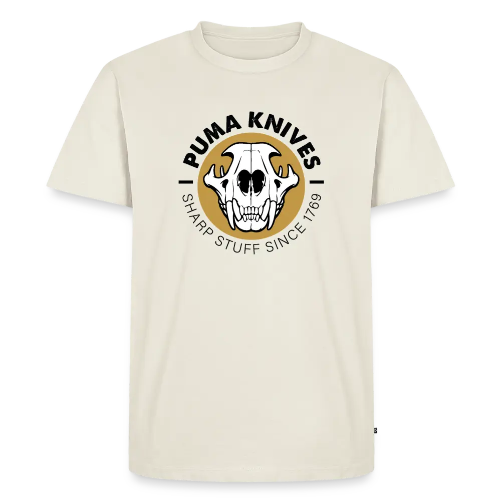 Men’s Premium T-Shirt Skull Frontal Sharp Stuff - off white
