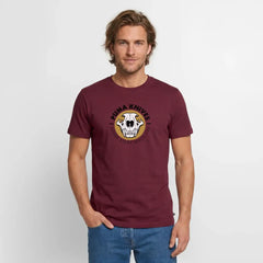 Men’s Premium T-Shirt Skull Frontal Sharp Stuff - burgundy