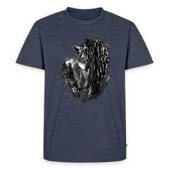 PUMA Herren Premium T-Shirt „Lauernder Puma" - heather denim