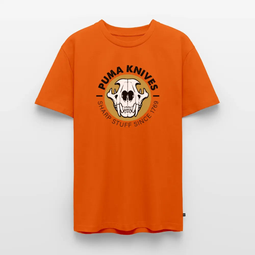Men’s Premium T-Shirt Skull Frontal Sharp Stuff - orange 