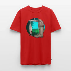 PUMA Herren Premium T-Shirt „Waagemesser – Petri Heil" - red