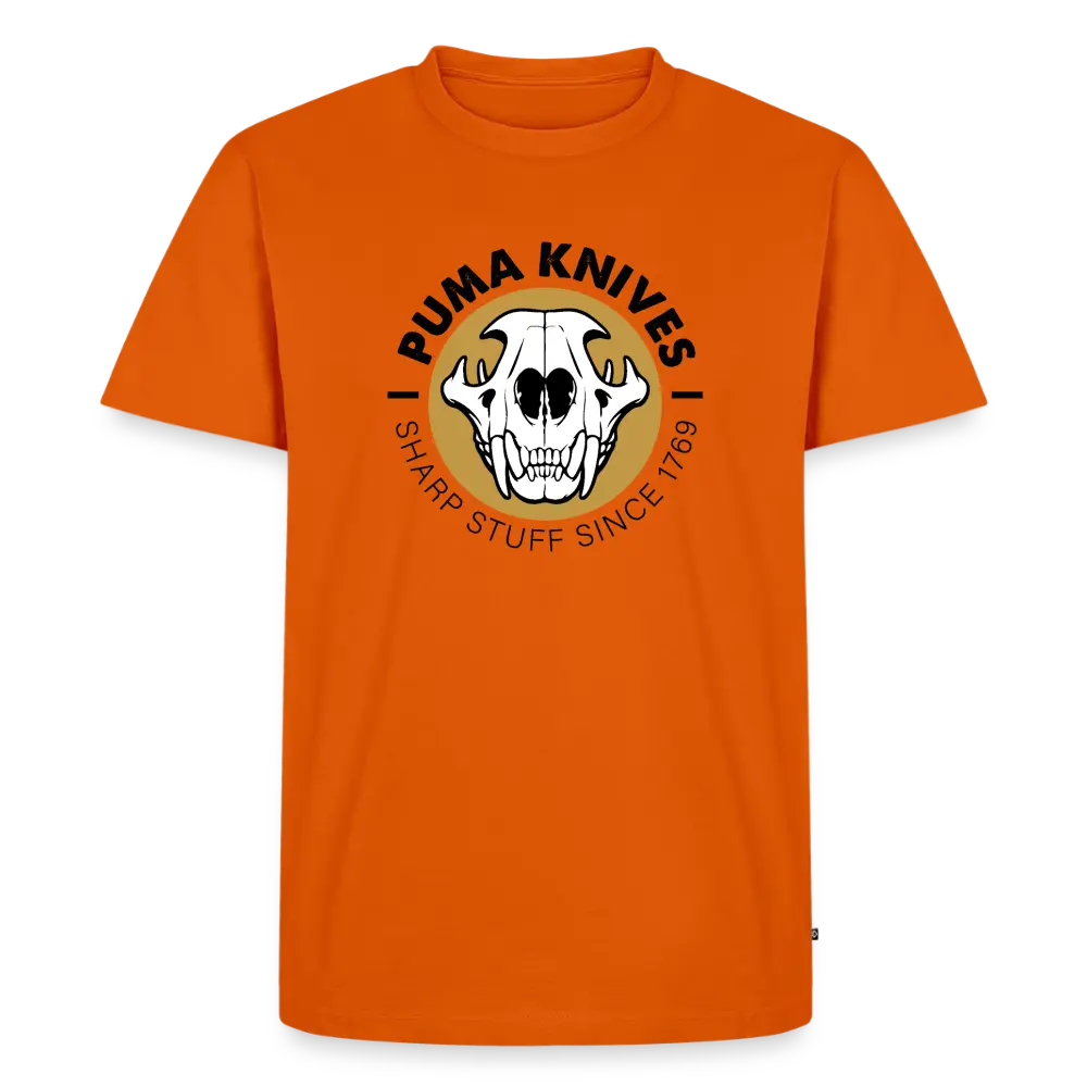 Men’s Premium T-Shirt Skull Frontal Sharp Stuff - orange 