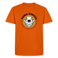 Men’s Premium T-Shirt Skull Frontal Sharp Stuff - orange 