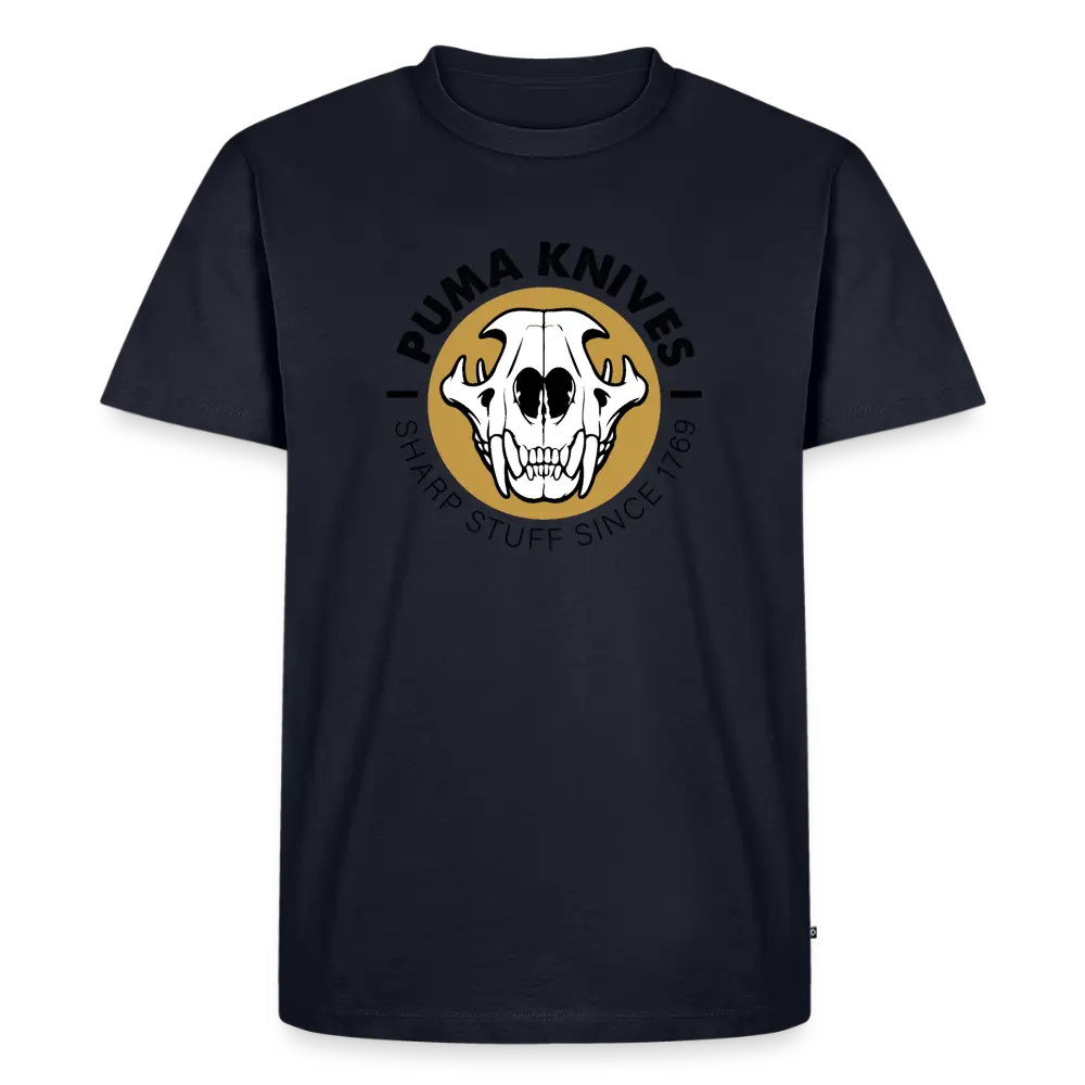 Men’s Premium T-Shirt Skull Frontal Sharp Stuff - navy