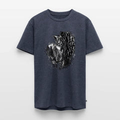 PUMA Herren Premium T-Shirt „Lauernder Puma" - heather denim