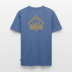 Men’s Premium T-Shirt PUMA Heritage Logo Back - stone blue