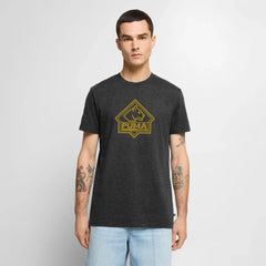 Men’s Premium T-Shirt PUMA Heritage Logo Front - heather anthracite