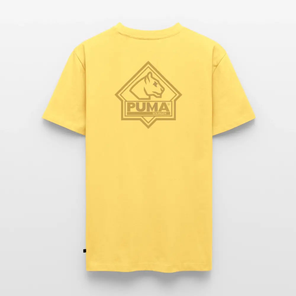 Men’s Premium T-Shirt PUMA Heritage Logo Back - sky yellow