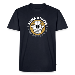 PUMA Men’s Premium T-Shirt "Skull Frontal Sharp Stuff" White - navy