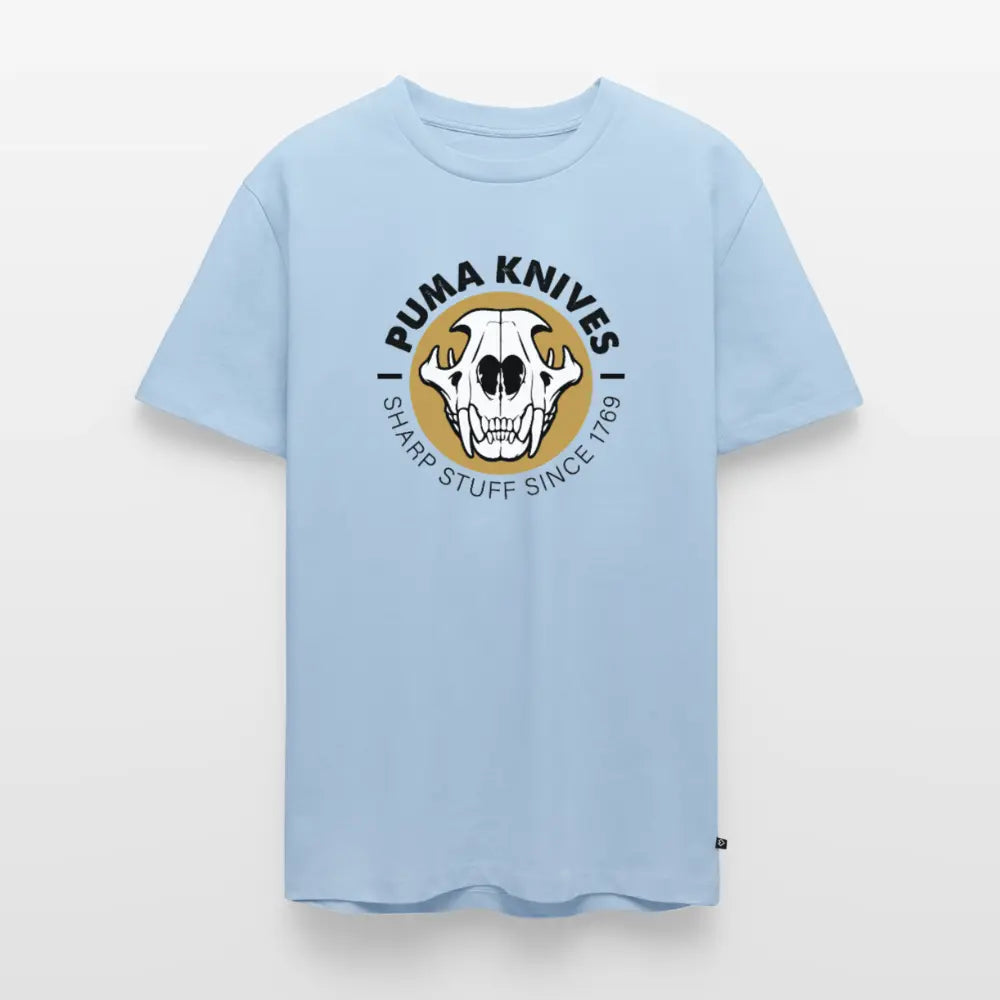 Men’s Premium T-Shirt Skull Frontal Sharp Stuff - light blue