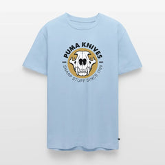Men’s Premium T-Shirt Skull Frontal Sharp Stuff - light blue