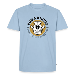 Men’s Premium T-Shirt Skull Frontal Sharp Stuff - light blue