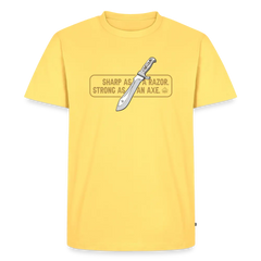 PUMA Men´s Premium T-Shirt "White Hunter Sharp & Strong" - sky yellow