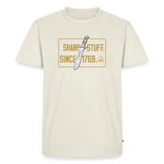 PUMA Herren Premium T-Shirt "Sharp stuff since 1769 Gold" - off white