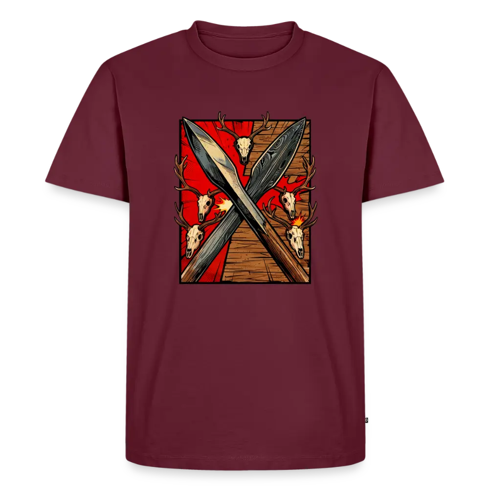 Men’s Premium T-Shirt Saufeder - burgundy