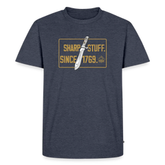 PUMA Herren Premium T-Shirt "Sharp stuff since 1769 Gold" - heather denim