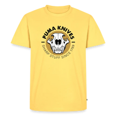 Men’s Premium T-Shirt Skull Frontal Sharp Stuff - sky yellow