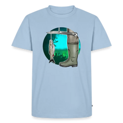 PUMA Herren Premium T-Shirt „Waagemesser – Petri Heil" - light blue
