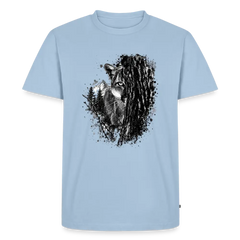 PUMA Herren Premium T-Shirt „Lauernder Puma" - light blue