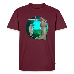 PUMA Herren Premium T-Shirt „Waagemesser – Petri Heil" - burgundy