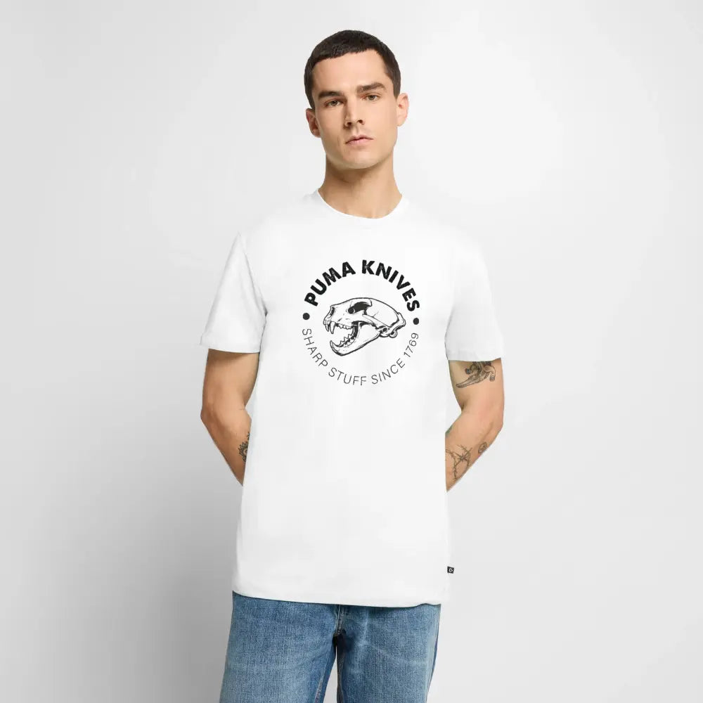 PUMA KNIVES Skull BW - white