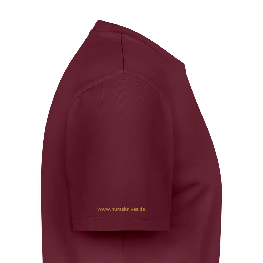 Men’s Premium T-Shirt PUMA Heritage Logo Front - burgundy