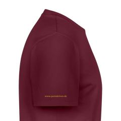 Men’s Premium T-Shirt PUMA Heritage Logo Front - burgundy