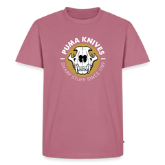 PUMA Men’s Premium T-Shirt "Skull Frontal Sharp Stuff" White - mauve