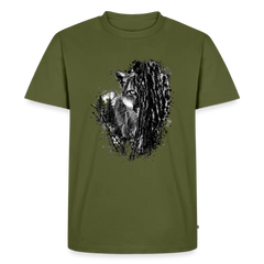 PUMA Herren Premium T-Shirt „Lauernder Puma" - khaki